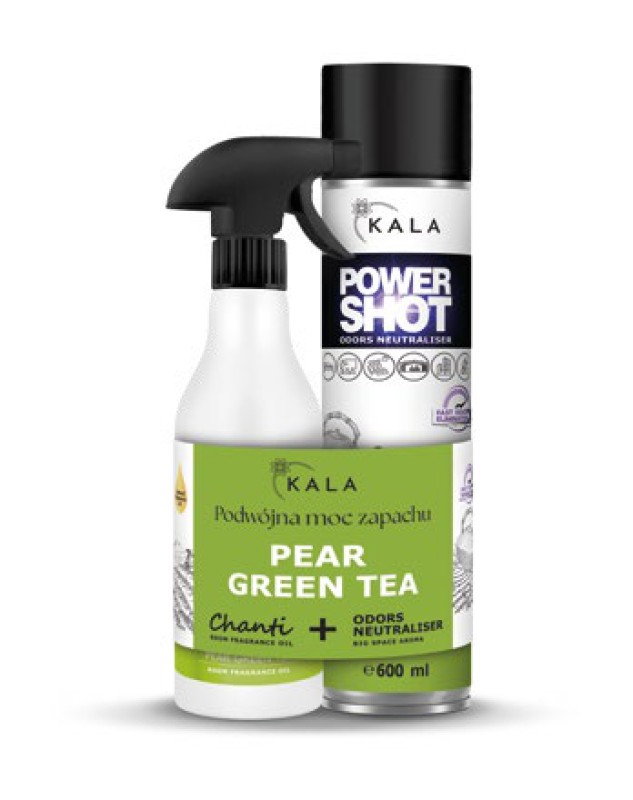 Duo Pack Zielona Herbata z Gruszką - Kala Chanti 500ml + Power Shot 600ml