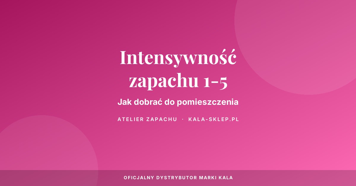 Jak dobrać intensywność zapachu do pomieszczenia?
